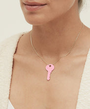 Load image into Gallery viewer, Pink Key Necklace