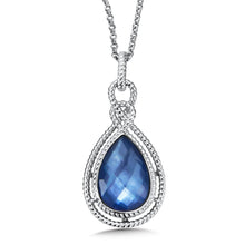 Load image into Gallery viewer, Dyed Blue Mother of Pearl Fusion Pendant  - Colore SG