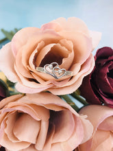 Load image into Gallery viewer, Diamond Double Heart Ring - 925 Sterling Silver