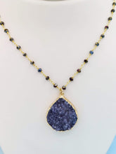 Load image into Gallery viewer, Love Poppy Amethyst  Druzy Necklace