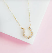 Load image into Gallery viewer, Lucky Glittering Horseshoe Necklace