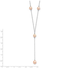 Load image into Gallery viewer, Sterling Silver Pink FW Cultured Pearl Y-Drop Necklace