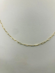Paperclip Link Chain 18” - 14K Gold