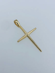 14K Solid Gold Cross Pendant