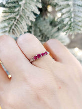 Load image into Gallery viewer, Four Stone Ruby Ring - Sterling Silver