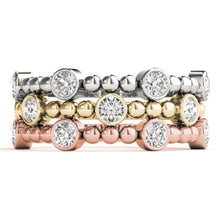 Load image into Gallery viewer, Lab Diamond Gold Beaded Band - 14K