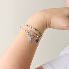 Load image into Gallery viewer, Joy Hummingbird Duo Charm Bangle Bracelet - Alex and Ani