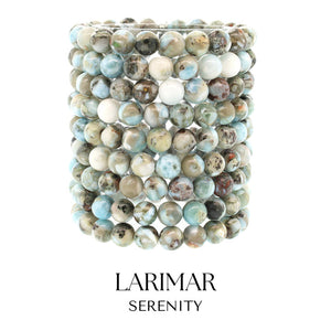 "Serenity" Larimar Stacker Bracelet - TJazelle