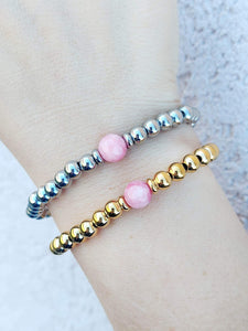 Pink Jade - TJazelle Cape Bracelet