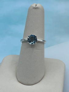 Aqua Silver Ring