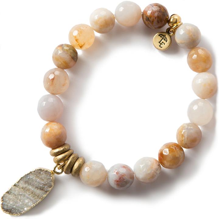 Seek Balance - Rainbow Agate Gemstone Bracelet