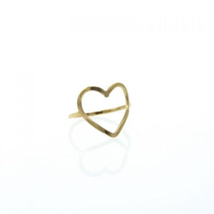 Lotus Love Open Heart Ring - Gold Filled