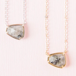 Gemstone Hexagon Necklace - Labradorite