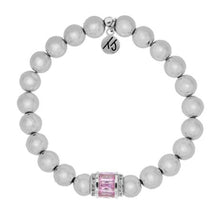 Load image into Gallery viewer, Elegance Collection - Hematite Stone Bracelet with Pink Crystal