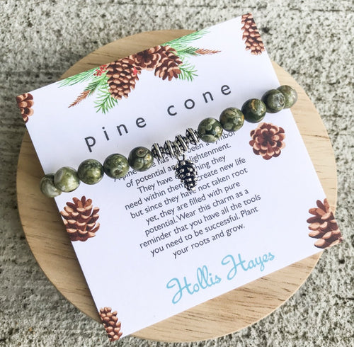 Pinecone Beaded Bracelet