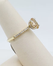 Load image into Gallery viewer, 14K Yellow Gold Oval Chocolate Moissanite Diamond Ring - Custom Marie&#39;s Design