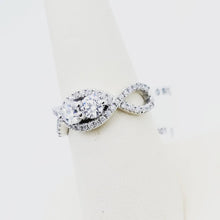 Load image into Gallery viewer, 14K White Gold Together Forever Infinity Ring