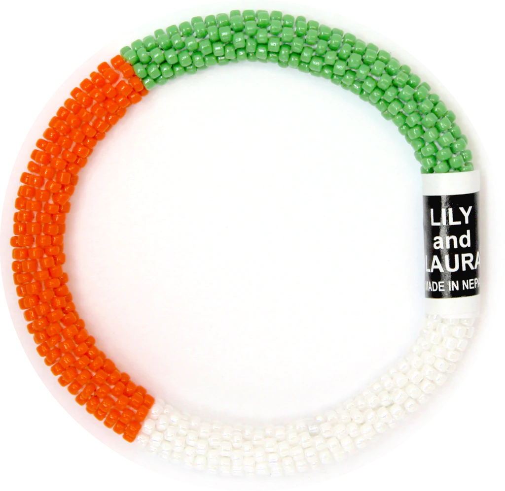 Irish Flag Bracelet - Roll On Bracelet