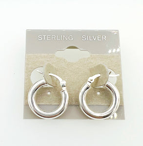 Small Thick Hoop - Sterling Silver