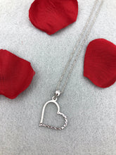 Load image into Gallery viewer, Open Heart Necklace - 14k White Gold