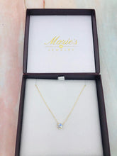Load image into Gallery viewer, Gold CZ Bezel Necklace