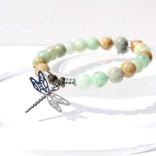 Dragonfly Silver Charm Bracelet - TJazelle