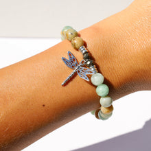 Load image into Gallery viewer, Dragonfly Silver Charm Bracelet - TJazelle