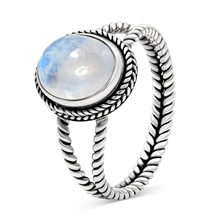 Load image into Gallery viewer, Moonstone Lynx Ring