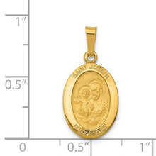 Load image into Gallery viewer, 14k Saint Joseph Medal Charm