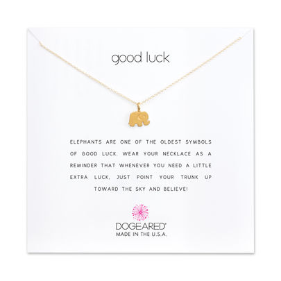 Dogeared Good Luck Necklace, gold dipped