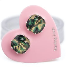 Load image into Gallery viewer, Glamouflage &quot;Camo&quot; Mini Cushion Bling Earrings