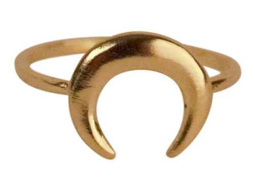 Gold Crescent Moon Ring