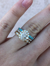 Load image into Gallery viewer, Paraiba Topaz Stacking Ring - 14K White Gold