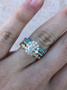 Paraiba Topaz Stacking Ring - 14K White Gold