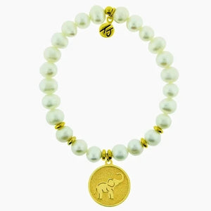 Lucky Elephant Gold Charm Bracelet - TJazelle