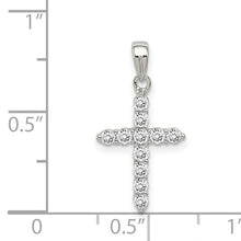 Load image into Gallery viewer, Sterling Silver CZ Cross Pendant