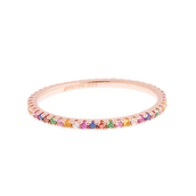 Load image into Gallery viewer, Rainbow Stack Ring : Rose Gold