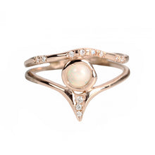Load image into Gallery viewer, Radiance Tear Ring - Rose Gold Size 6.75