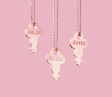 Load image into Gallery viewer, Dainty Rose Gold Key Necklace