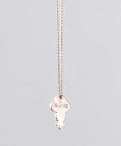 Dainty Rose Gold Key Necklace