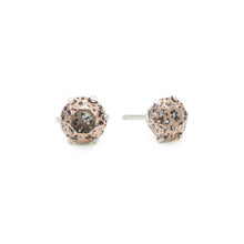 Load image into Gallery viewer, Rose Gold Patina Ultra Mini Bling Earrings