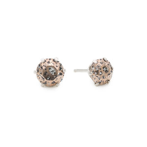 Rose Gold Patina Ultra Mini Bling Earrings