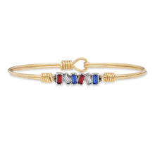 Load image into Gallery viewer, Mini Hudson Bangle Bracelet in Americana Ombre