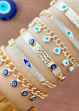 Load image into Gallery viewer, Evil Eye Cuff Bracelet