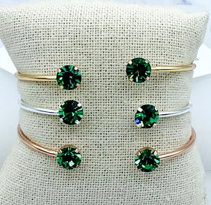 Erinite Swarovski Balance Cuff Bangle - Marie's Exclusive Color