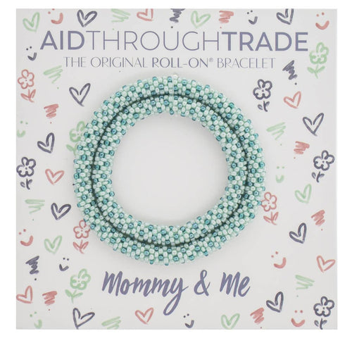 Mommy & Me Roll-On® Bracelets - Mint Chip