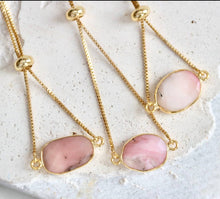 Load image into Gallery viewer, Pink Opal Adjustable Bracelet