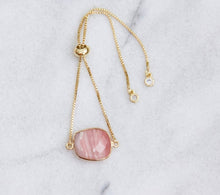 Load image into Gallery viewer, Pink Opal Adjustable Bracelet