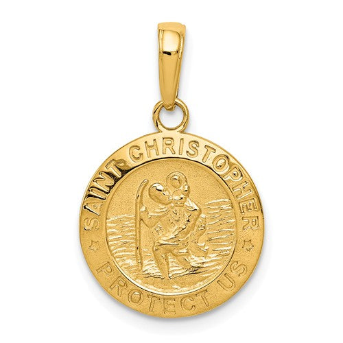 14k Saint Christopher Medal Charm