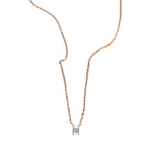 Load image into Gallery viewer, Tiny Sapphire Necklace - Rose Gold